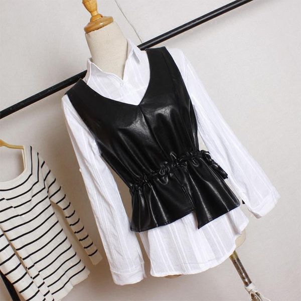2021 new female thin leather of the plutonium loose sleeveless vest with no sleeve v neckline plus size 4xl y201 vfzv, Black
2021 new female thin leather of the plutonium loose sleeveless vest with no sleeve v neckline plus size 4xl y201 vfzv, Black