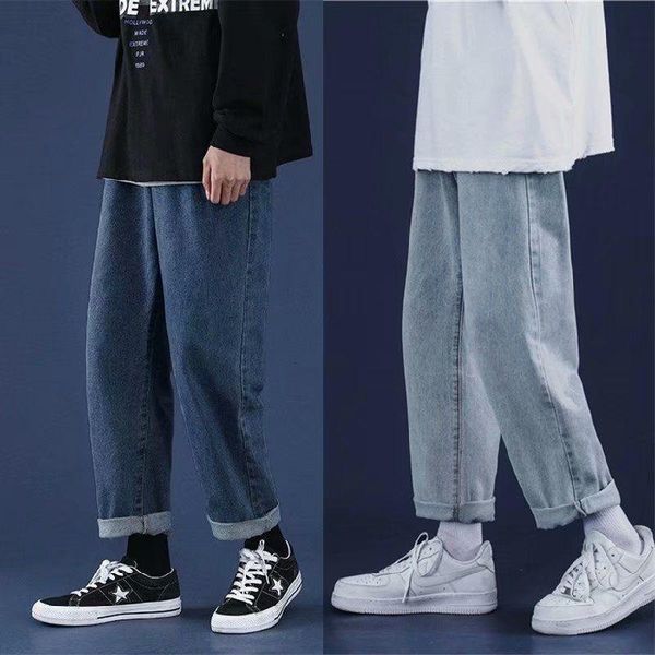 men's jeans 2021 fashion men trendy brand straight loose korean wide leg denim pants, Blue
men's jeans 2021 fashion men trendy brand straight loose korean wide leg denim pants, Blue