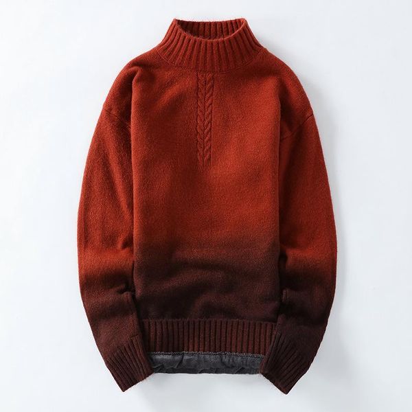 knitted sweater men fleece half high collar sweater winter new warmth knit thick slim trend men clothing 2021, White;black 
knitted sweater men fleece half high collar sweater winter new warmth knit thick slim trend men clothing 2021, White;black