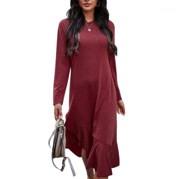 fashion elastic soft casual dress solid color high waist drape comfortable long sleeve dresses1, Black;gray
fashion elastic soft casual dress solid color high waist drape comfortable long sleeve dresses1, Black;gray
