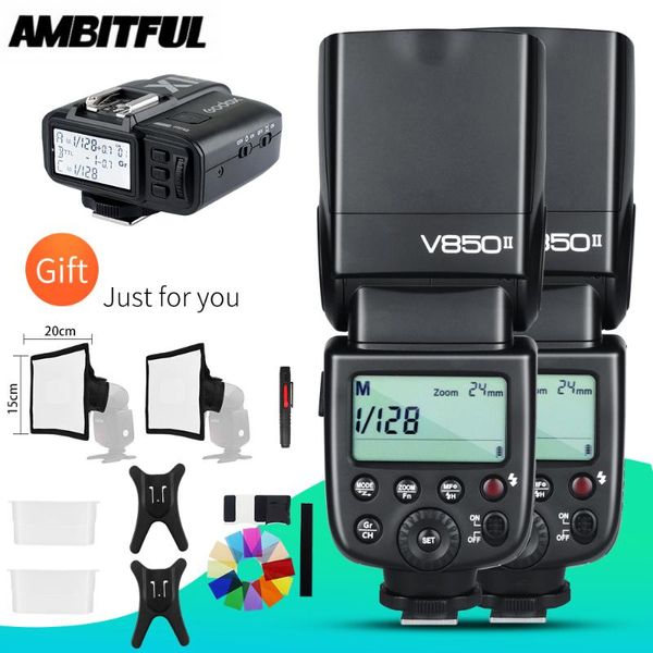 flashes 2x godox v850ii gn60 2.4g wireless x system li-ion battery speedlite + x1 trigger transmitter for fuji
flashes 2x godox v850ii gn60 2.4g wireless x system li-ion battery speedlite + x1 trigger transmitter for fuji