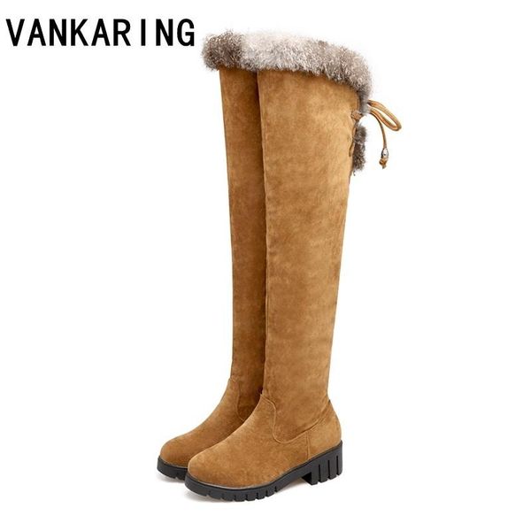 vankaring brand winter warm snow boots 2020 autumn shoes ladies fashion high heels plush women's over the knee high boots, Black
vankaring brand winter warm snow boots 2020 autumn shoes ladies fashion high heels plush women's over the knee high boots, Black