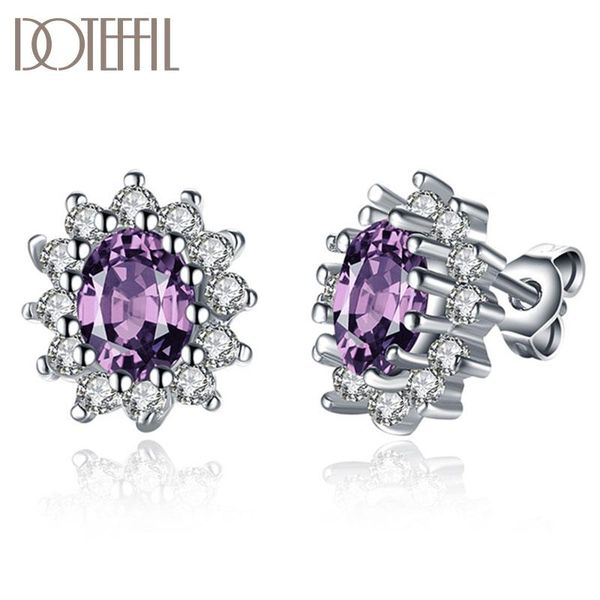 doteffil 925 sterling silver flowers zircon pink/blue/purple/white charm earrings women fashion jewelry wedding party gift, Golden;silver
doteffil 925 sterling silver flowers zircon pink/blue/purple/white charm earrings women fashion jewelry wedding party gift, Golden;silver