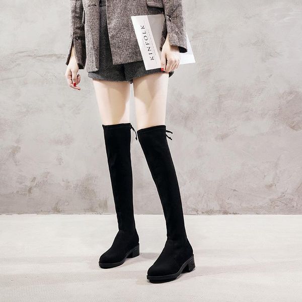 2020 winter stretch boots women over the knee new high-heeled fashion boots korean version plus velvet women long, Black
2020 winter stretch boots women over the knee new high-heeled fashion boots korean version plus velvet women long, Black