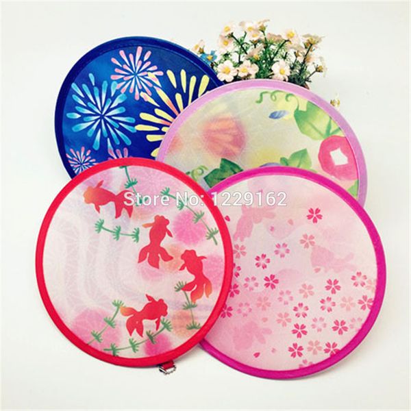 4pcs/lot) nylon portable folding fan for gift round cool summer hand fan/flying disk creative party gift 1027
4pcs/lot) nylon portable folding fan for gift round cool summer hand fan/flying disk creative party gift 1027