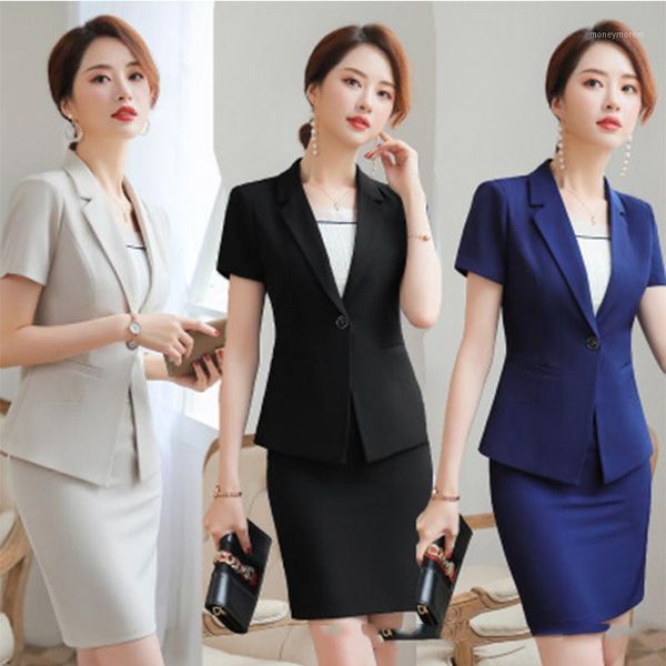 work dresses casual professional suit short sleeve slim women's skirt small two-piece suits jacket skirt1, White;black
work dresses casual professional suit short sleeve slim women's skirt small two-piece suits jacket skirt1, White;black