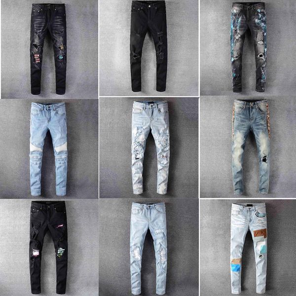 mens jeans classic distressed hip hop straight pants stylist jeans distressed ripped biker jean slim fit motorcycle denim jeans hj3, Blue
mens jeans classic distressed hip hop straight pants stylist jeans distressed ripped biker jean slim fit motorcycle denim jeans hj3, Blue