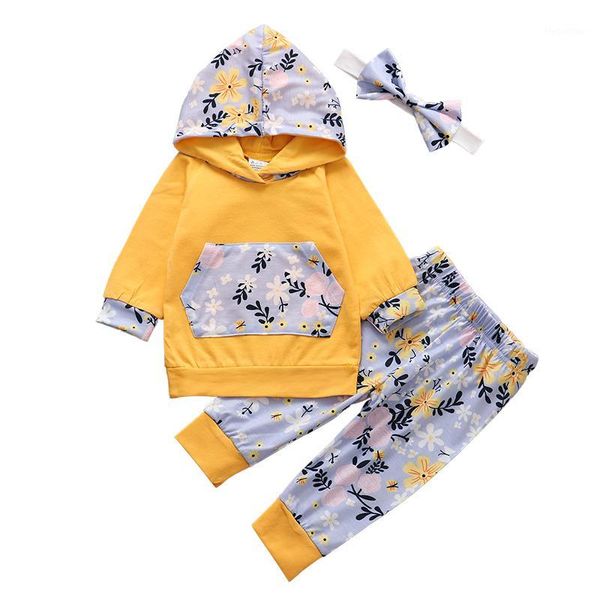 3pcs baby girl clothes set floral print autumn newborn infant clothing yellow hooded flowers pants headband toddler outfits1, White
3pcs baby girl clothes set floral print autumn newborn infant clothing yellow hooded flowers pants headband toddler outfits1, White
