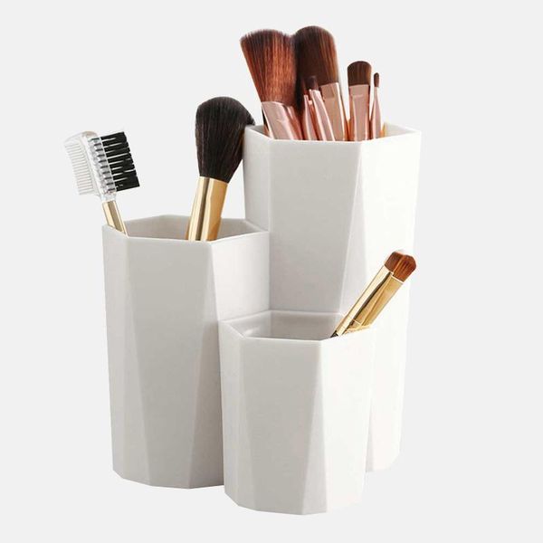 3 lattices cosmetic make-up brush storage box makeup nail polish cosmetic holder make up tools pen holder rack table organizer
3 lattices cosmetic make-up brush storage box makeup nail polish cosmetic holder make up tools pen holder rack table organizer
