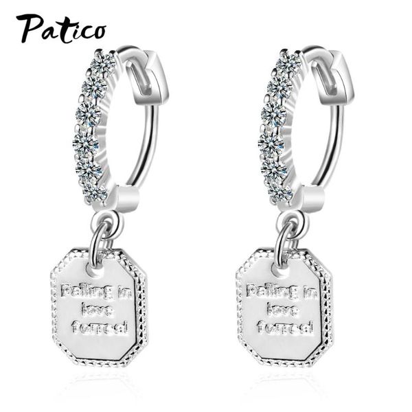temperament 100% real silver 925 rhinestone hoop earring for women geometric love earrings charms jewelry wholesale, Golden;silver
temperament 100% real silver 925 rhinestone hoop earring for women geometric love earrings charms jewelry wholesale, Golden;silver