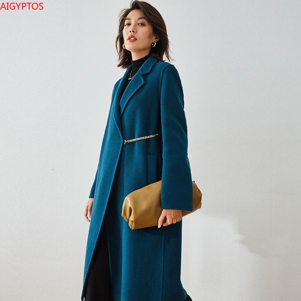 aigyptos 2020 autumn and winter new straight lapel simple belt chain long double-sided woolen coat woolen coat winter coat women lj201201, Black
aigyptos 2020 autumn and winter new straight lapel simple belt chain long double-sided woolen coat woolen coat winter coat women lj201201, Black
