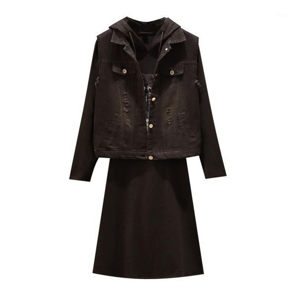 tiger pattern black denim vest short jacket long sleeve hood dress autumn 2 piece set oversized 4xl fall women clothing 20201, Gray
tiger pattern black denim vest short jacket long sleeve hood dress autumn 2 piece set oversized 4xl fall women clothing 20201, Gray