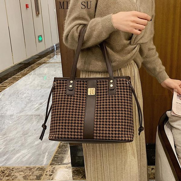 shoulder bags tote bag for women 2021 luxury shopper large capacity houndstooth plaid vintage designer ladies female handbags
shoulder bags tote bag for women 2021 luxury shopper large capacity houndstooth plaid vintage designer ladies female handbags