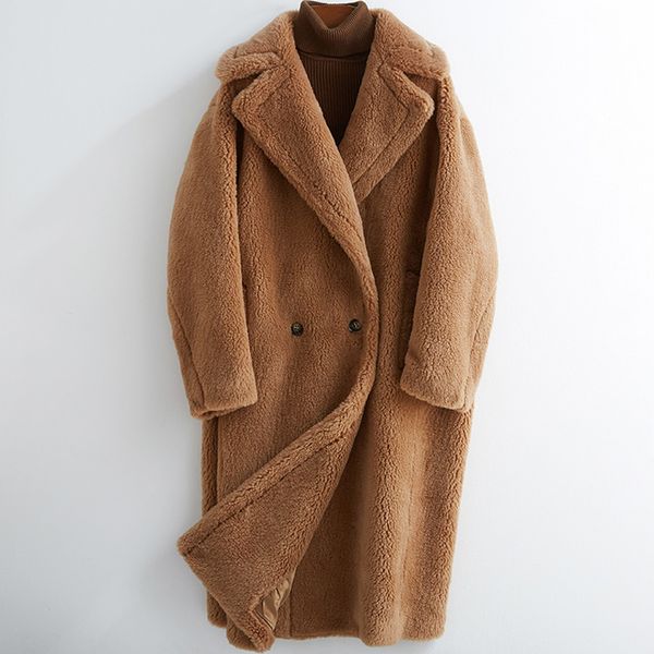 2020 wool jacket real fur coat women autumn winter thick warm soft fleece jacket pocket outerwear overcoat bear teddy, Black
2020 wool jacket real fur coat women autumn winter thick warm soft fleece jacket pocket outerwear overcoat bear teddy, Black
