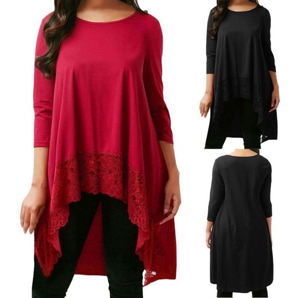 crew sleeve 2020 neck mid style loose lace swallow tail women's t-shirt, Black;gray
crew sleeve 2020 neck mid style loose lace swallow tail women's t-shirt, Black;gray