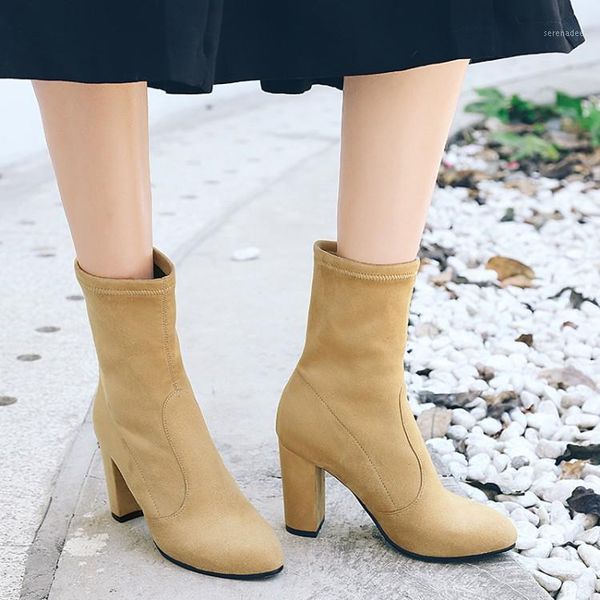 big size europeans and americans with sharp head, thick heel and high heel sleeve, middle boots1, Black
big size europeans and americans with sharp head, thick heel and high heel sleeve, middle boots1, Black
