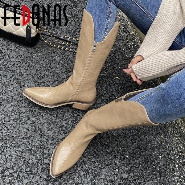 boots fedonas 2021 winter shoes woman heels fashion genuine leather high knee side zipper working women's boots1, Black
boots fedonas 2021 winter shoes woman heels fashion genuine leather high knee side zipper working women's boots1, Black
