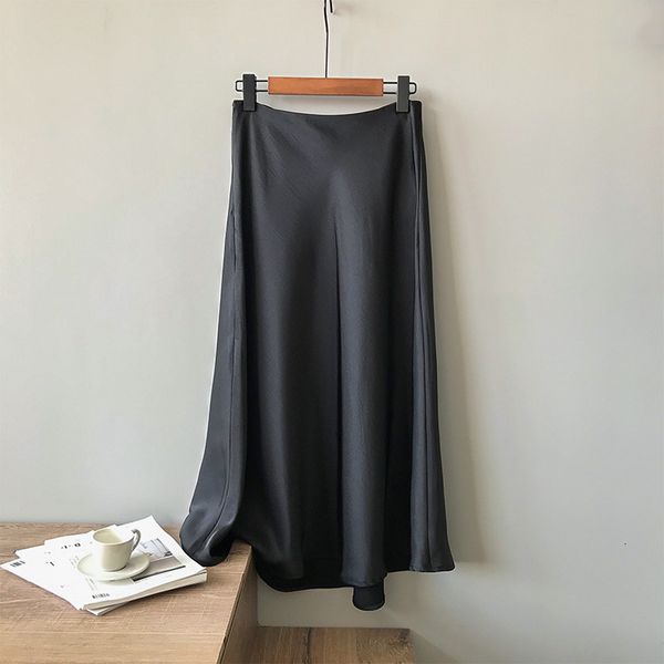 2021 new elegant spring summer slik women high waist casual a-line midi female long skirt solid oxty, Black
2021 new elegant spring summer slik women high waist casual a-line midi female long skirt solid oxty, Black