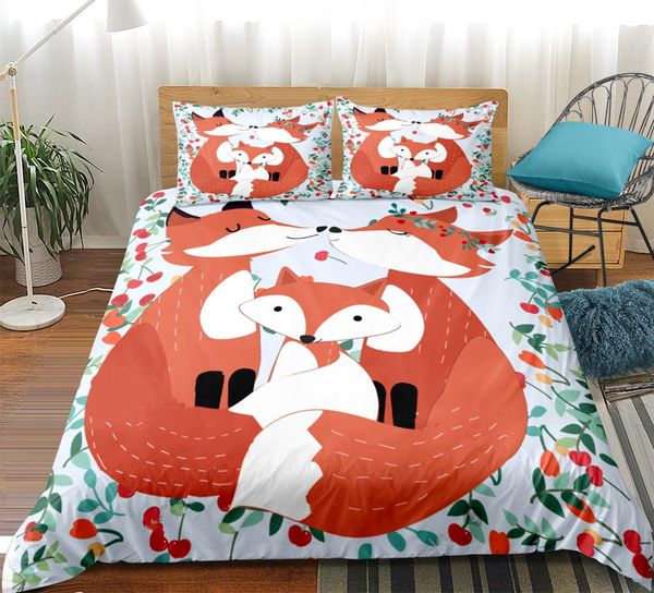 3d cartoon fox family bedding set animals print duvet cover set bedclothes with pillowcase bed set home textiles
3d cartoon fox family bedding set animals print duvet cover set bedclothes with pillowcase bed set home textiles