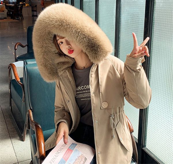 2021 new plus size fur collar with hood parkers down cotton female parka padded winter jacket thicken by lining warm coats m5il, Black 
2021 new plus size fur collar with hood parkers down cotton female parka padded winter jacket thicken by lining warm coats m5il, Black