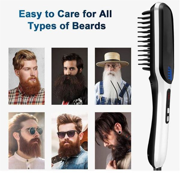 digital display 3 temperature hair straightening comb electric men beard brush comb professional beard care bru jllcti, Silver
digital display 3 temperature hair straightening comb electric men beard brush comb professional beard care bru jllcti, Silver
