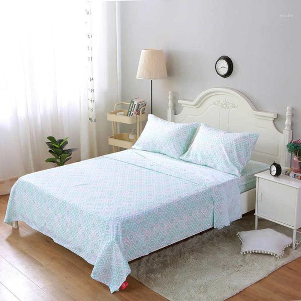 sheet and pillowcase flat 4-part floral pattern in polyester1