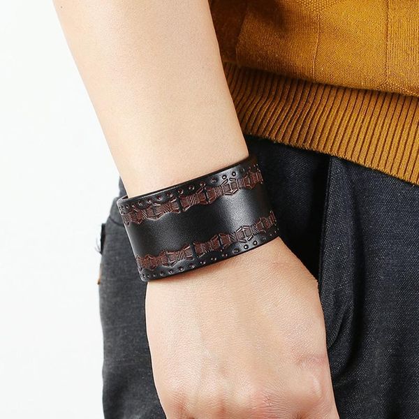 eif dock new fashion men wide genuine leather bracelet brown wide cuff bracelets & bangles vintage punk wristband men jllcbe
eif dock new fashion men wide genuine leather bracelet brown wide cuff bracelets & bangles vintage punk wristband men jllcbe