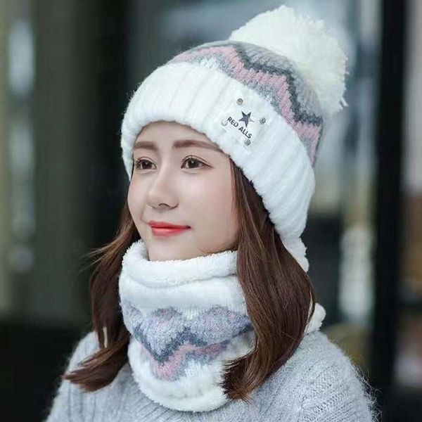 beanie/skull caps winter hat beanies women's scarf warm breathable wool knitted for girls letter pompom double layers cap, Blue;gray
beanie/skull caps winter hat beanies women's scarf warm breathable wool knitted for girls letter pompom double layers cap, Blue;gray