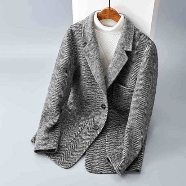 Men's Wool & Blends spring Korean man's double-sided cashmere coat suit TFN9, Black
Men's Wool & Blends spring Korean man's double-sided cashmere coat suit TFN9, Black