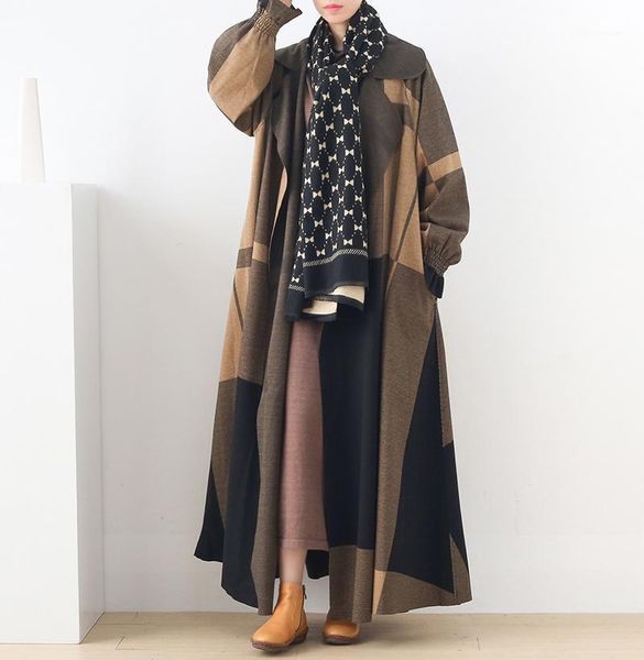 superaen autumn plus size retro thin hair loose plaid women coats casual long windbreaker1, Tan;black
superaen autumn plus size retro thin hair loose plaid women coats casual long windbreaker1, Tan;black