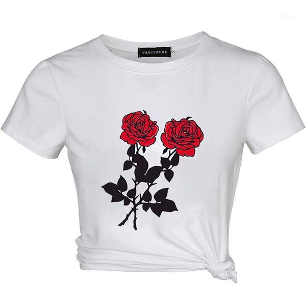 women summer casual round neck short sleeve white shirts streetwear new fashion rose printed t-shirts1
women summer casual round neck short sleeve white shirts streetwear new fashion rose printed t-shirts1