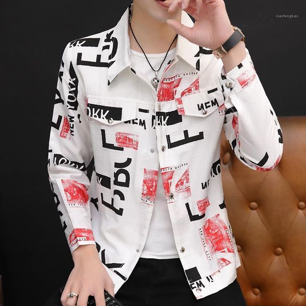 new men's casual oxford long sleeve shirt slim fit letters printed black red green spring outwear boy shirts a221, White;black
new men's casual oxford long sleeve shirt slim fit letters printed black red green spring outwear boy shirts a221, White;black