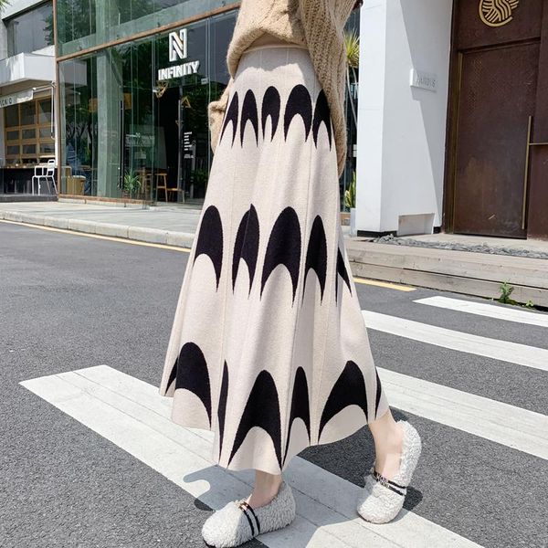 skirts autumn winter moon print knitted temperament midi skirt casual a-line empire black korean fashion clothing long for women
skirts autumn winter moon print knitted temperament midi skirt casual a-line empire black korean fashion clothing long for women