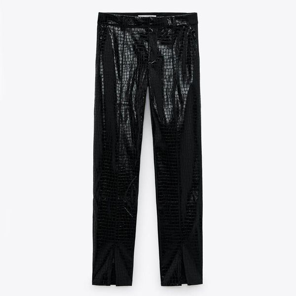 zoepo casual black faux leather pants women fashion straight trousers women elegant slim pu pencil pants female ladies ia, Black;white
zoepo casual black faux leather pants women fashion straight trousers women elegant slim pu pencil pants female ladies ia, Black;white