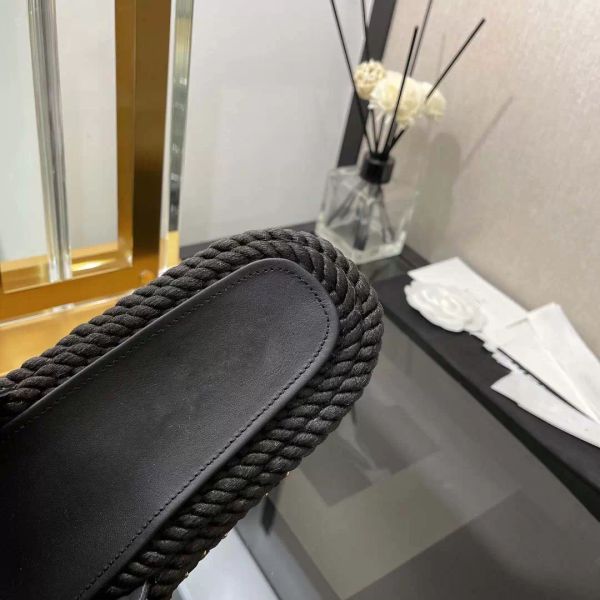 new luxury chain hemp rope line sandals spring summer counter latest cool slippers women's brand sandals with box, Black
new luxury chain hemp rope line sandals spring summer counter latest cool slippers women's brand sandals with box, Black