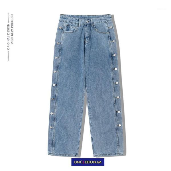 uncledonjm side button jeans men's bf harajuku fashion brand hip-hop cool street fashion pants biker jeans designer an-e0661, Blue
uncledonjm side button jeans men's bf harajuku fashion brand hip-hop cool street fashion pants biker jeans designer an-e0661, Blue