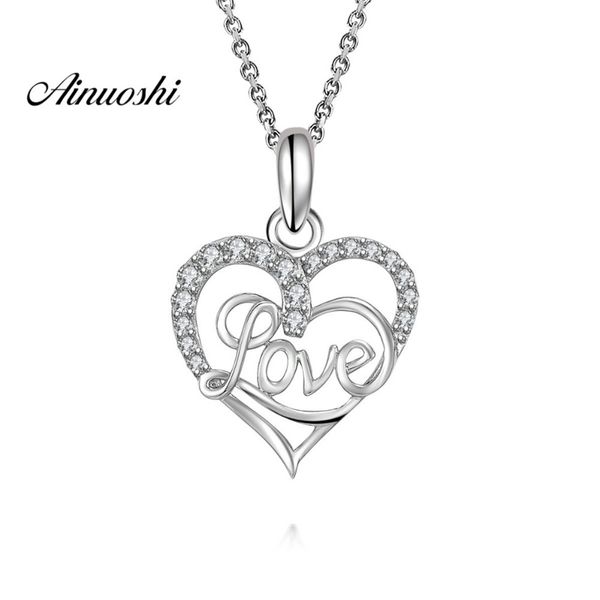 ainuoshi luxury 925 sterling silver pendant necklace for women love letter heart shape lady long chain necklace wedding jewelry y200107
ainuoshi luxury 925 sterling silver pendant necklace for women love letter heart shape lady long chain necklace wedding jewelry y200107