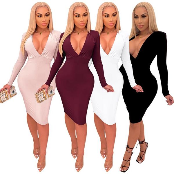 high waisted ruched office lady pencil dresses women deep v neck full sleeve bandage dress spring autumn knee length dress, Black;gray
high waisted ruched office lady pencil dresses women deep v neck full sleeve bandage dress spring autumn knee length dress, Black;gray