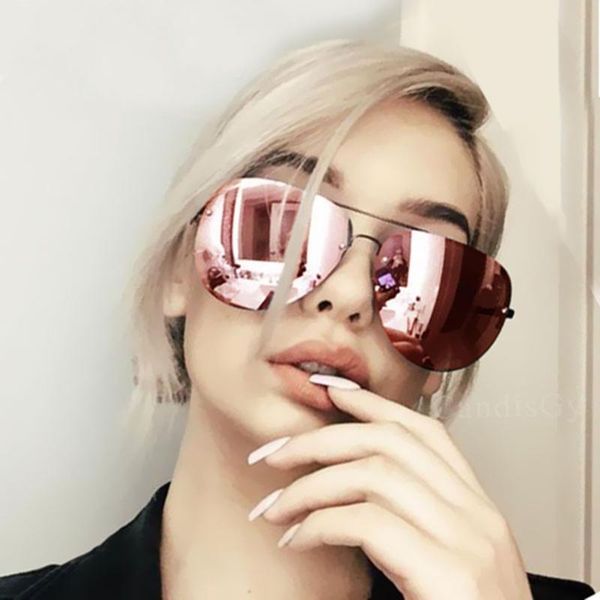sunglasses rimless pilot women hd brown lens lunette de soleil femme 2021 female sun glasses for brand, White;black
sunglasses rimless pilot women hd brown lens lunette de soleil femme 2021 female sun glasses for brand, White;black