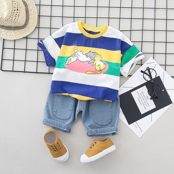 1-5y kids 2020 summer clothes set toddler baby boys cotton clothing sets cartoon tshirt+jeans 2pieces children outfits tracksuit1, White
1-5y kids 2020 summer clothes set toddler baby boys cotton clothing sets cartoon tshirt+jeans 2pieces children outfits tracksuit1, White