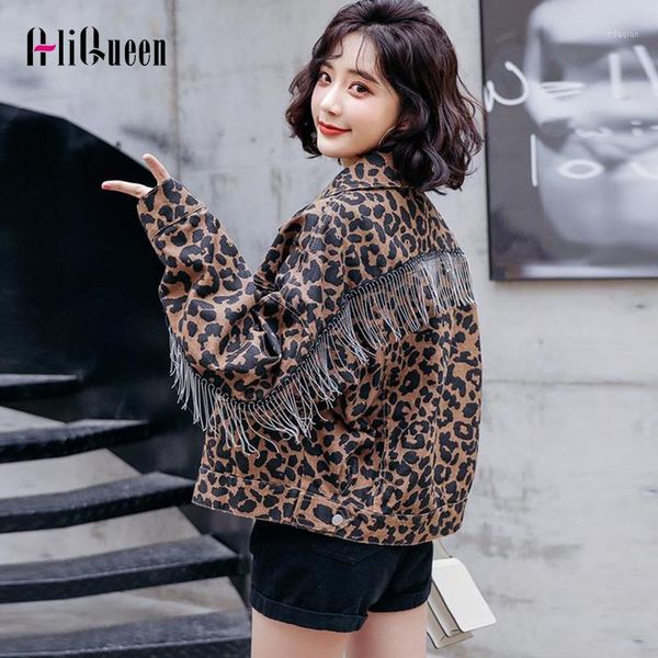 autumn streetwear women leopard chain tassel denim jacket short harajuku vintage loose pocket punk jean jackets coat outwear1, Black;brown
autumn streetwear women leopard chain tassel denim jacket short harajuku vintage loose pocket punk jean jackets coat outwear1, Black;brown