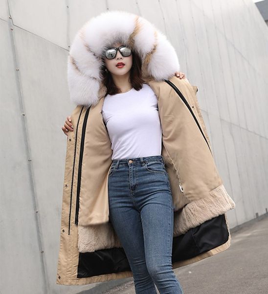 real fur parka women winter new style female rabbit fur liner detachable coat long raccoon fox fur collar 201031, Black
real fur parka women winter new style female rabbit fur liner detachable coat long raccoon fox fur collar 201031, Black
