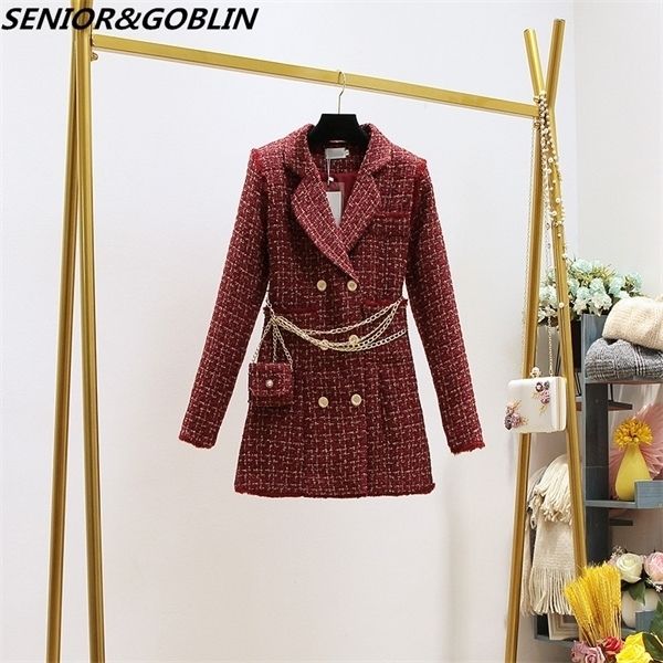 женщины красного tweed плед blazer golden double breasted куртка толстого длинная шерстяной костюм пальто осень-зима верхней одежды с плетен, Black
женщины красного tweed плед blazer golden double breasted куртка толстого длинная шерстяной костюм пальто осень-зима верхней одежды с плетен, Black