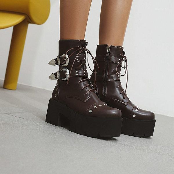 boots deat 2021 autumn winter fashion casual solid lace up round head muffin high bottom leather single shoes women sf9771, Black
boots deat 2021 autumn winter fashion casual solid lace up round head muffin high bottom leather single shoes women sf9771, Black