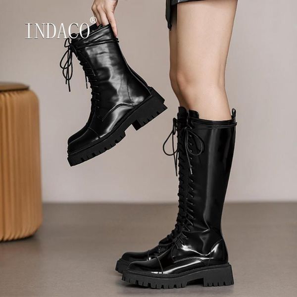 2020 new women winter boots leather platform boots cross striped women knee high side zipper black motorcyle
2020 new women winter boots leather platform boots cross striped women knee high side zipper black motorcyle