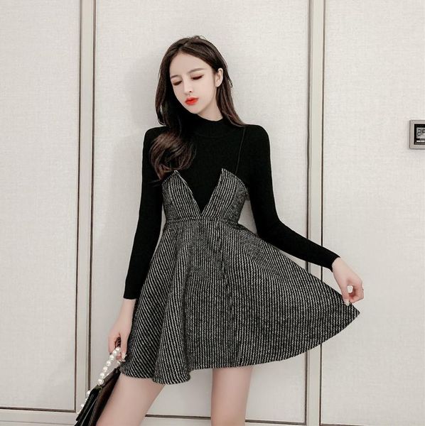casual dresses make french winter web celebrity western style restoring ancient ways two dress suit knitting condole belt, Black;gray
casual dresses make french winter web celebrity western style restoring ancient ways two dress suit knitting condole belt, Black;gray