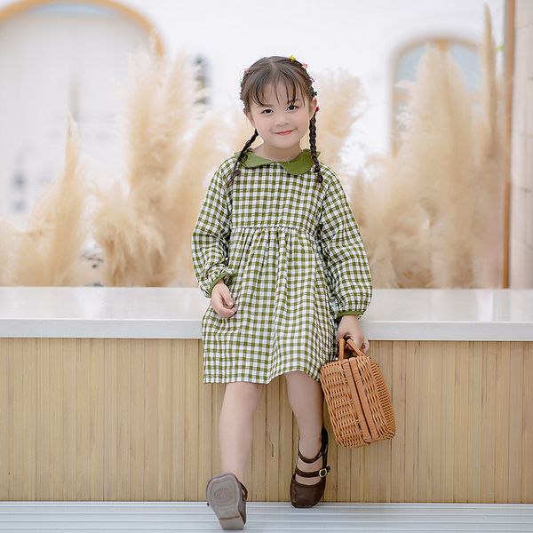 t.z kids children's 2020 autumn new girls korean style dress baby collar cotton plaid dress i1pts, Black;gray
t.z kids children's 2020 autumn new girls korean style dress baby collar cotton plaid dress i1pts, Black;gray