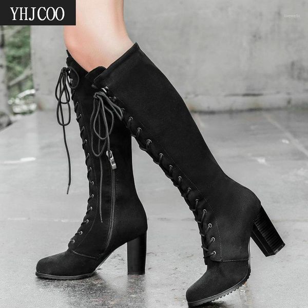 boots autumn winter women knee high rome europe style riding square heels lace-up round toe plus size1, Black
boots autumn winter women knee high rome europe style riding square heels lace-up round toe plus size1, Black