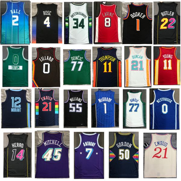 new basketball stephen curry jersey lamelo ball lillard young donovan mitchell devin booker ja morant kevin durant luka doncic antetokounmpo, Black;red
new basketball stephen curry jersey lamelo ball lillard young donovan mitchell devin booker ja morant kevin durant luka doncic antetokounmpo, Black;red