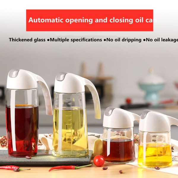 300/600ml large-capacity automatic opening and closing glass oil pouring bottle leak-proof soy sauce bottle seasoning bottle kitchen supplie
300/600ml large-capacity automatic opening and closing glass oil pouring bottle leak-proof soy sauce bottle seasoning bottle kitchen supplie